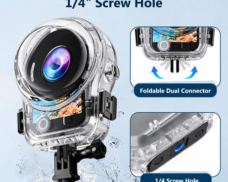 For DJI Osmo 360 / 360 II PULUZ 60m Waterproof Hosing Sealed Diving Case, For DJI Osmo 360 / 360 II