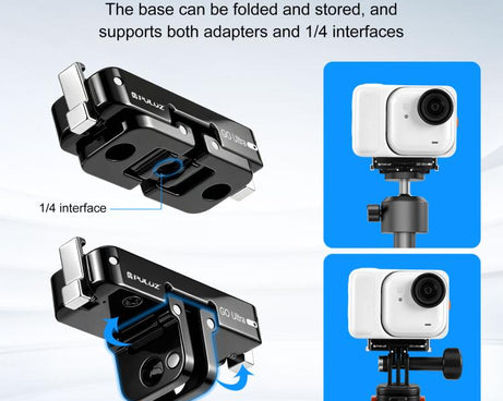 For Insta360 GO Ultra PULUZ Magnetic Metal Quick Release Base Mount, For Insta360 GO Ultra Zinc Alloy