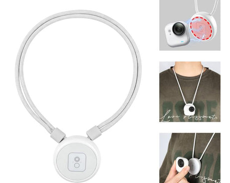 For Insta360 Go 3 Ultra PULUZ Upgraded Magnetic Pendant Holder Quick Release Neck Strap, For Insta360 GO Ultra