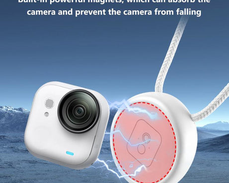 For Insta360 Go 3 Ultra PULUZ Upgraded Magnetic Pendant Holder Quick Release Neck Strap, For Insta360 GO Ultra