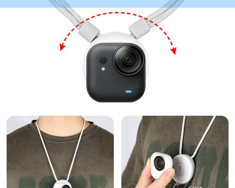 For Insta360 Go 3 Ultra PULUZ Upgraded Magnetic Pendant Holder Quick Release Neck Strap, For Insta360 GO Ultra
