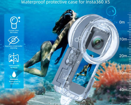 For Insta360 X5 PULUZ 50m Waterproof Sealed Diving Case, Youth Edition, Waterproof Diving Case, Youth Edition
