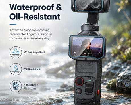 For Insta360 Luna Ultra PULUZ 9H 2.5D HD Tempered Glass Screen Film + Lens Protector, For Insta360 Luna Ultra