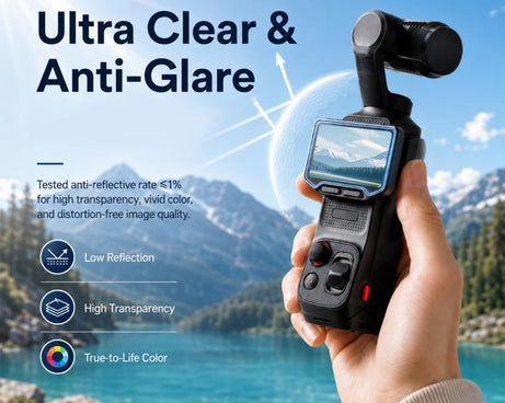 For Insta360 Luna Ultra PULUZ 9H 2.5D HD Tempered Glass Screen Film + Lens Protector, For Insta360 Luna Ultra