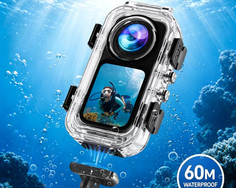 For Insta360 X6 PULUZ 60M / 196FT Underwater Waterproof Housing Invisible Magnetic Quick-Release Diving Case, Magnetic Quick-Release Waterproof Housing