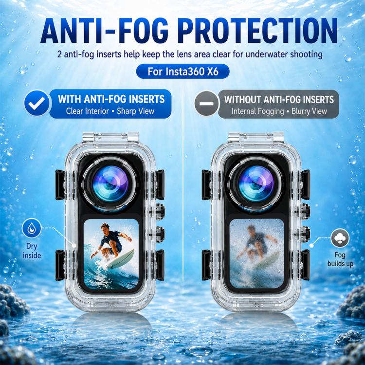 For Insta360 X6 PULUZ 60M / 196FT Underwater Waterproof Housing Invisible Magnetic Quick-Release Diving Case, Magnetic Quick-Release Waterproof Housing