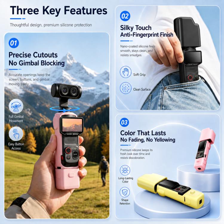 PULUZ 6-in-1 Silicone Protective Full-Body Camera Case