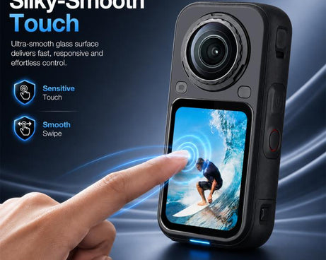 For Insta360 X6 PULUZ 9H 2.5D Curved HD Screen Tempered Glass Film, Screen Film