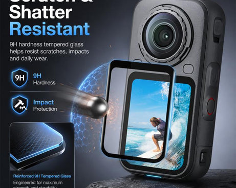 For Insta360 X6 PULUZ 9H 2.5D Curved HD Screen Tempered Glass Film, Screen Film