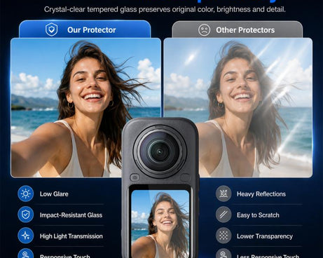 For Insta360 X6 PULUZ 9H 2.5D Curved HD Screen Tempered Glass Film, Screen Film
