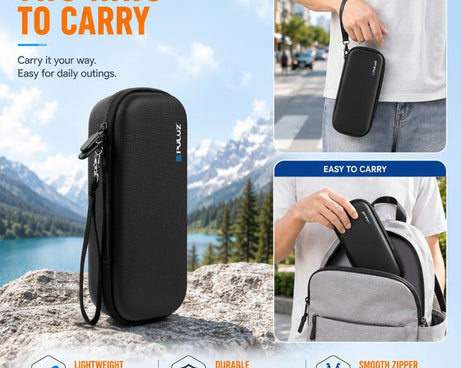 For Insta360 Luna Ultra PULUZ Hard Carrying Case PU Diamond Pattern EVA Protective Storage Bag, For Insta360 Luna Ultra / Pro
