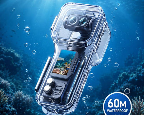For Insta360 Luna Ultra Waterproof Housing 60m/196ft Underwater Diving Case, High-transparency Optical Glass, For Insta360 Luna Ultra