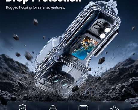 For Insta360 Luna Ultra Waterproof Housing 60m/196ft Underwater Diving Case, High-transparency Optical Glass, For Insta360 Luna Ultra
