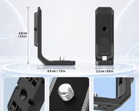 For Insta360 X6 PULUZ Magnetic Horizontal Quick Release Plate L Bracket, For Insta360 X6