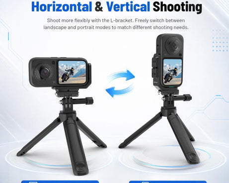 For Insta360 X6 PULUZ Magnetic Horizontal Quick Release Plate L Bracket, For Insta360 X6