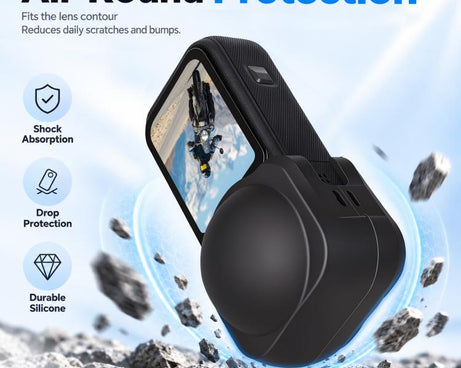 For Insta360 X6 PULUZ Silicone Protective Lens Cover, Lens Cover