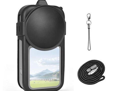 For Insta360 X6 PULUZ Silicone Protective Case with Lens Cover & Strap, Silicone Case