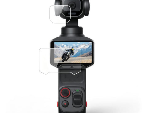 For Insta360 Luna Pro PULUZ 9H 2.5D HD Tempered Glass Lens Protector + Screen Film