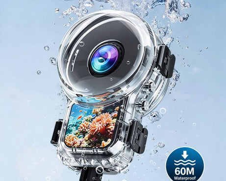 For Insta360 X6 PULUZ 60m Waterproof Hosing Sealed Diving Case with Underwater Lens, For Insta360 X6