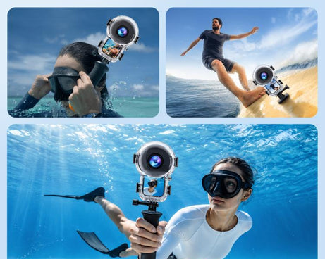 For Insta360 X6 PULUZ 60m Waterproof Hosing Sealed Diving Case with Underwater Lens, For Insta360 X6
