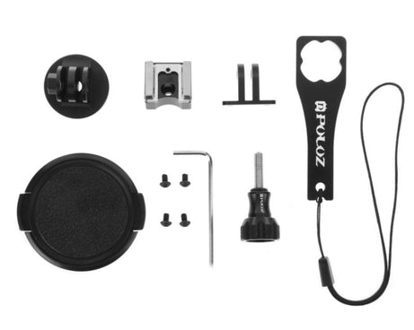 PULUZ Housing Shell CNC Aluminum Alloy Protective Cage Kit with Metal Wrench & Lens Cap & Screw & Tripod Adapter for GoPro HERO5 Session /HERO4 Session /HERO Session, For HERO5 Session