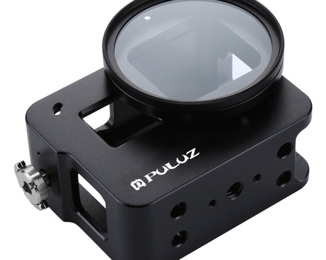 PULUZ Housing Shell CNC Aluminum Alloy Protective Cage with Insurance Frame & 52mm UV Lens for GoPro HERO(2018) /7 Black /6 /5, For HERO6 /5 Pull Frame UK Stock, For HERO6 /5 Pull Frame US Stock, For HERO6 /5 Pull Frame AE Stock, For HERO6 /5 Pull Fram...