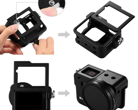 PULUZ Housing Shell CNC Aluminum Alloy Protective Cage with Insurance Frame & 52mm UV Lens for GoPro HERO(2018) /7 Black /6 /5, For HERO6 /5 Pull Frame UK Stock, For HERO6 /5 Pull Frame US Stock, For HERO6 /5 Pull Frame AE Stock, For HERO6 /5 Pull Fram...