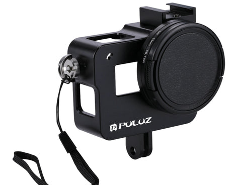 PULUZ Housing Shell CNC Aluminum Alloy Protective Cage with 52mm UV Lens for GoPro HERO(2018) /7 Black /6 /5, For HERO6 /5 No Frame UK Stock, For HERO6 /5 No Frame US Stock, For HERO6 /5 No Frame AE Stock, For HERO6 /5 No Frame, For HERO5/6 No Frame