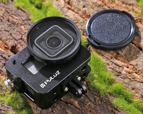 PULUZ Housing Shell CNC Aluminum Alloy Protective Cage with 52mm UV Lens for GoPro HERO(2018) /7 Black /6 /5, For HERO6 /5 No Frame UK Stock, For HERO6 /5 No Frame US Stock, For HERO6 /5 No Frame AE Stock, For HERO6 /5 No Frame, For HERO5/6 No Frame