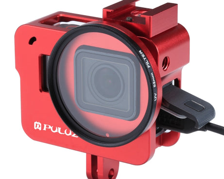 PULUZ Housing Shell CNC Aluminum Alloy Protective Cage with 52mm UV Lens for GoPro HERO(2018) /7 Black /6 /5, For HERO6 /5 No Frame UK Stock, For HERO6 /5 No Frame US Stock, For HERO6 /5 No Frame AE Stock, For HERO6 /5 No Frame, For HERO5/6 No Frame