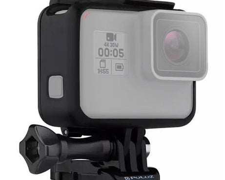 PULUZ ABS Plastic Housing Shell Frame Mount Protective Case Cage with Pedestal and Long Screw for GoPro HERO(2018) /7 Black /6 /5, For GoPro HERO6 /5, HERO6 /5(US)