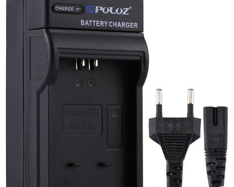 PULUZ EU Plug Battery Charger with Cable for Canon NB-11L Battery, NB-11L UE Plug