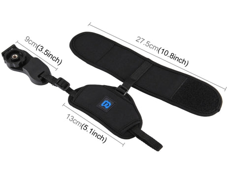 PULUZ Soft Neoprene Hand Grip Wrist Strap with 1/4 inch Screw Plastic Plate for SLR / DSLR Cameras