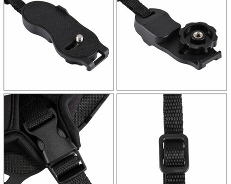 PULUZ Soft Neoprene Hand Grip Wrist Strap with 1/4 inch Screw Plastic Plate for SLR / DSLR Cameras