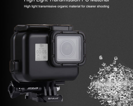 PULUZ 60m Waterproof Housing Protective Case for GoPro HERO(2018) / HERO7 Black /6 /5, with Buckle Basic Mount & Screw, No Need to Remove Lens, 2 in 1 for HERO5, 2 in 1 for HERO5 (AE)