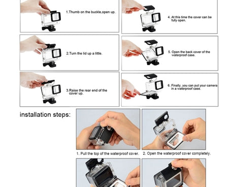 PULUZ 60m Waterproof Housing Protective Case for GoPro HERO(2018) / HERO7 Black /6 /5, with Buckle Basic Mount & Screw, No Need to Remove Lens, 2 in 1 for HERO5, 2 in 1 for HERO5 (AE)
