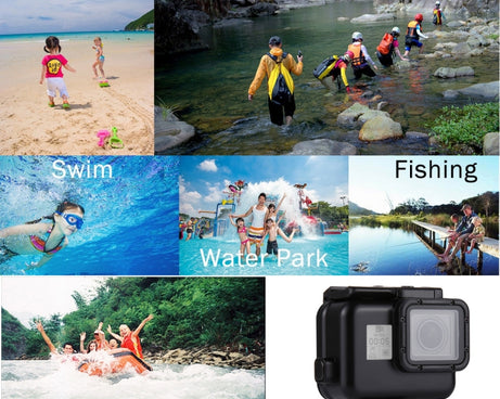 PULUZ 60m Waterproof Housing Protective Case for GoPro HERO(2018) / HERO7 Black /6 /5, with Buckle Basic Mount & Screw, No Need to Remove Lens, 2 in 1 for HERO5, 2 in 1 for HERO5 (AE)