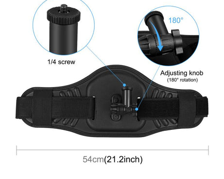 PULUZ Waist Belt Mount Strap for GoPro, Insta360, DJI and Other Action Cameras
