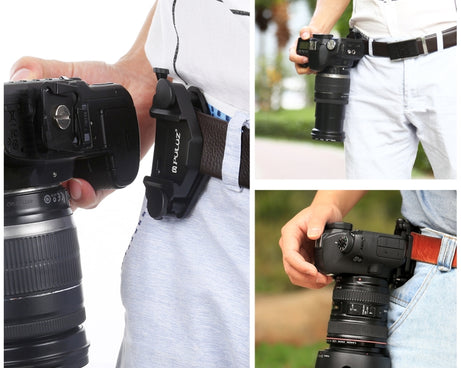 PULUZ Capture Camera Clip CNC Aluminum Alloy Quick Release Clip with Plate