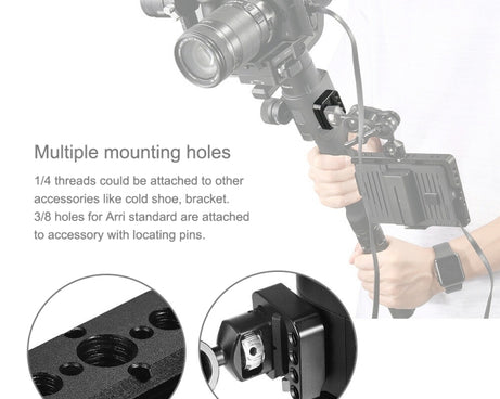 PULUZ Quick Release Plate External Mounting Holder for DJI RONIN / RONIN-S