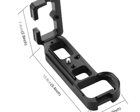 PULUZ 1/4 inch Vertical Shoot Quick Release L Plate Bracket Base Holder for Sony A7R / A7 / A7S, For Sony A7R (Black), For Sony A7R (Red)
