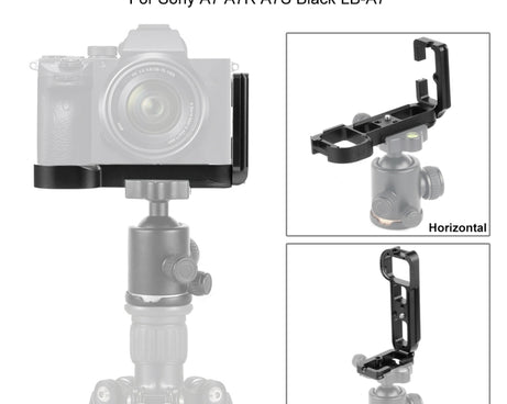 PULUZ 1/4 inch Vertical Shoot Quick Release L Plate Bracket Base Holder for Sony A7R / A7 / A7S, For Sony A7R (Black), For Sony A7R (Red)