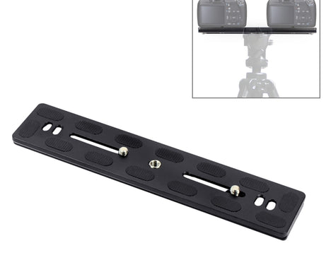 PULUZ 200mm Length PU-200 Aluminum-magnesium Alloy Quick Release Plate QR Clamp for Benro B3 / J2 /J3 Tripod Ball Head