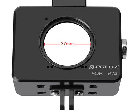 PULUZ Housing Shell CNC Aluminum Alloy Protective Cage with 37mm UV Lens & Base Mount & Screw for Sony RX0, Cage Kits Black(AE), Cage Kits Black