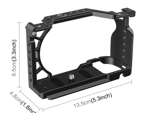 For Sony A6500 / A6400 / A6300 / A6000 PULUZ Metal Camera Cage Expansion Mount Stabilizer Rig, For Sony A6500 / A6400 / A6300 / A6000