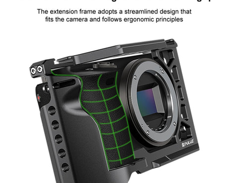 For Sony A6500 / A6400 / A6300 / A6000 PULUZ Metal Camera Cage Expansion Mount Stabilizer Rig, For Sony A6500 / A6400 / A6300 / A6000