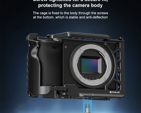 For Sony A6500 / A6400 / A6300 / A6000 PULUZ Metal Camera Cage Expansion Mount Stabilizer Rig, For Sony A6500 / A6400 / A6300 / A6000