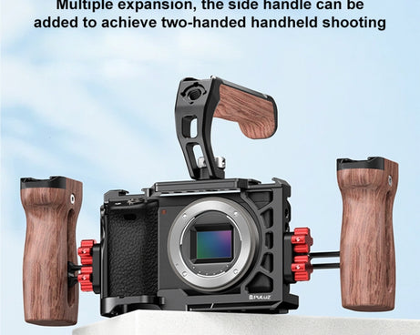 For Sony A6500 / A6400 / A6300 / A6000 PULUZ Metal Camera Cage Expansion Mount Stabilizer Rig, For Sony A6500 / A6400 / A6300 / A6000