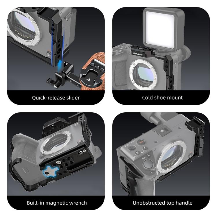 For Sony Sony Cinema Line FX2 / ILME-FX2B PULUZ Metal Camera Cage Stabilizer Rig, For Sony Cinema Line FX2 Cage