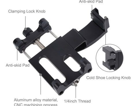 PULUZ Multifunction Aluminum Alloy Smartphone Fixing Clamp Expansion Holder Mount Bracket for DJI OSMO Pocket / Pocket 2